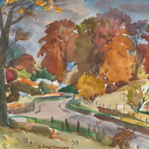 ABT, Country Road in the Borders, watercolour on paper, 27 x 37.5 cm